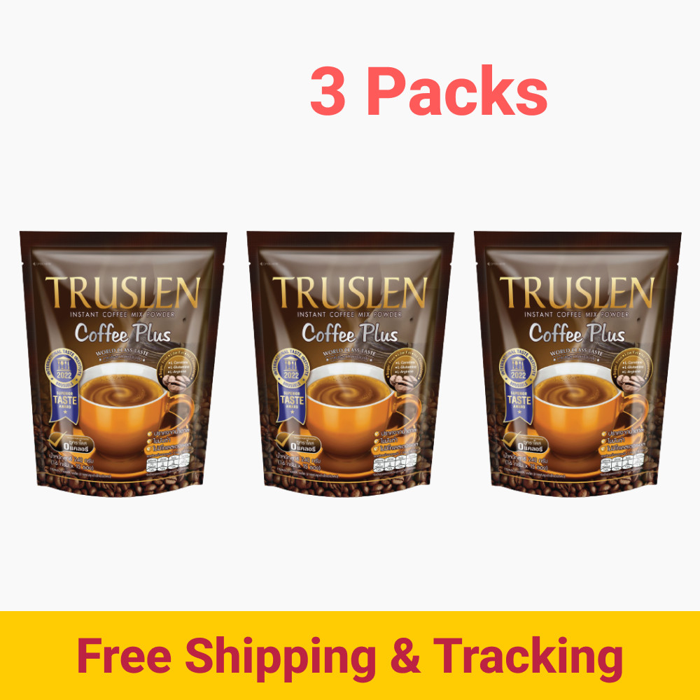 3x Truslen Coffee Plus Instant Coffee Powder Lose Weight Break Down Fat No sugar