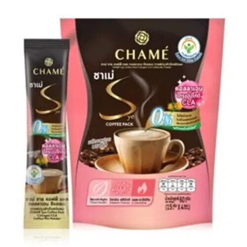 4x CHAME Sye Coffee Pack Collagen Instant Powder Mix CLA Fiber Weight Control