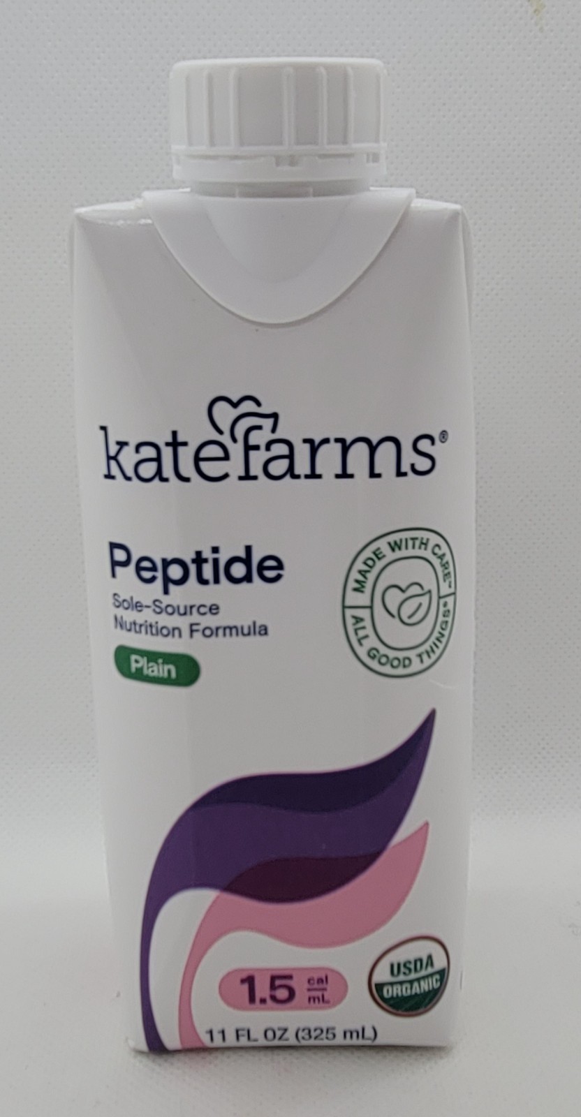 3 NEW Sealed Cartons of Organic KATE FARMS Peptide 1.5 Plain Formula, 11 oz each
