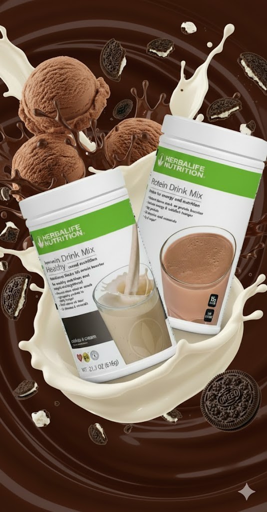 Herbalife Chocolate Protein Drink Mix + Cookies N CreamFormula 1 Set