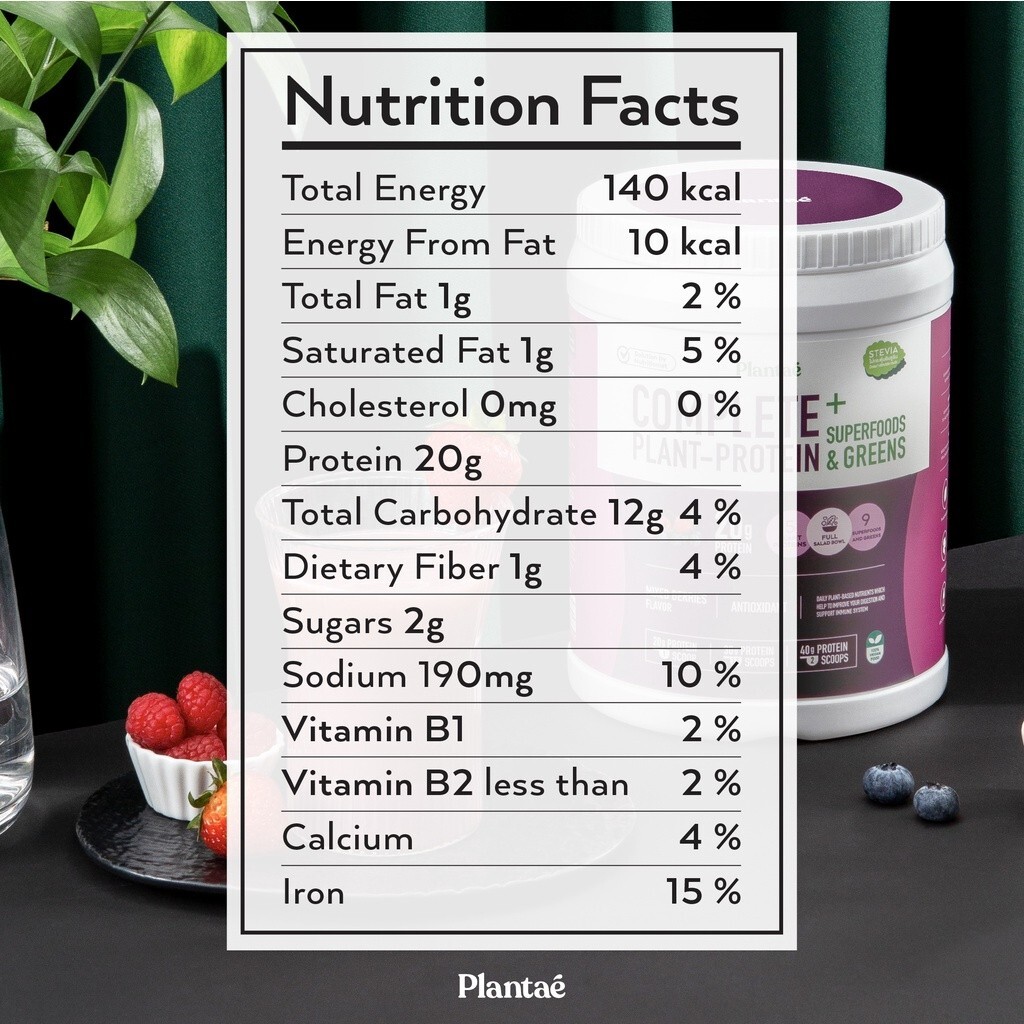2X Plantae Plant Protein Super Food Greens Mixed Berry Keto Low Carb Diet 800g