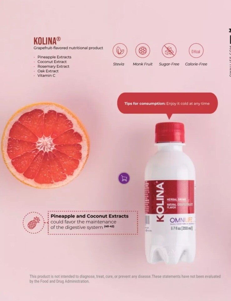 Omnilife Kolina nutritional drink ( package of ( 12 Pack ) 200ml