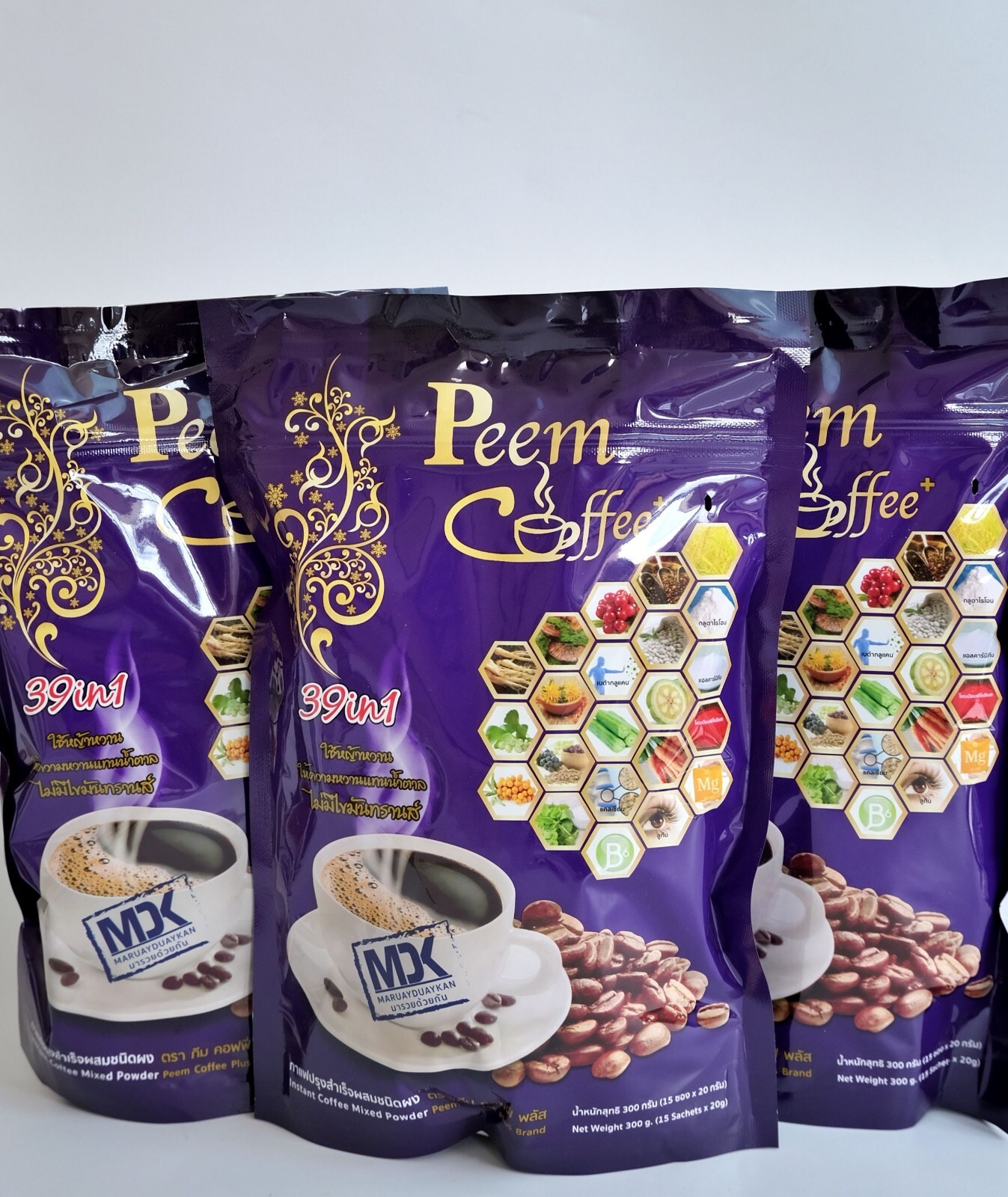 6x Peem Coffee 39 in 1 Instant Mix Herbs Weight Control No Sugar No Fat Healthy