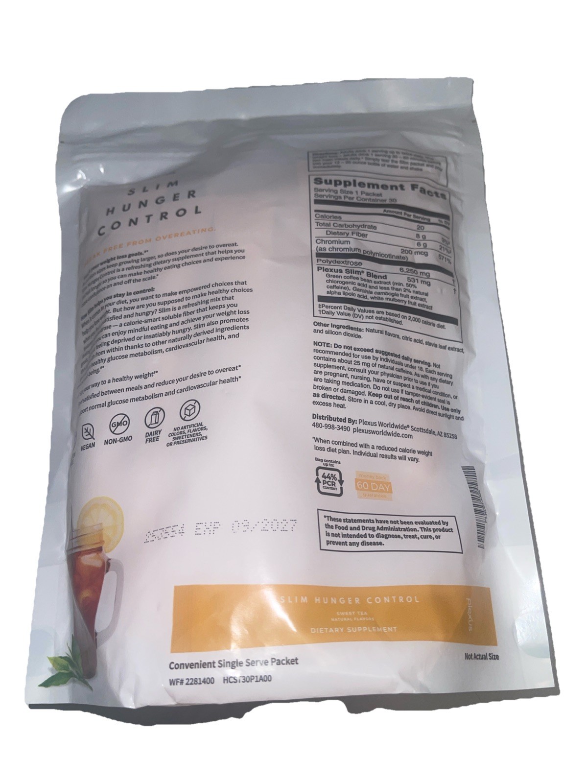 Plexus Slim Hunger Control Sweet Tea 30 Packets