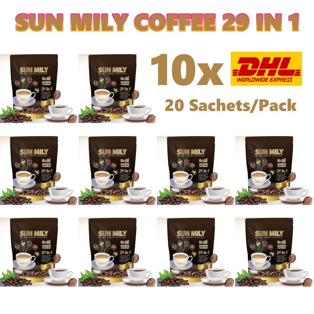 10x Sun Coffee Healthy Instant Coffee Weight Loss 29 in 1 Slender No Cholesterol