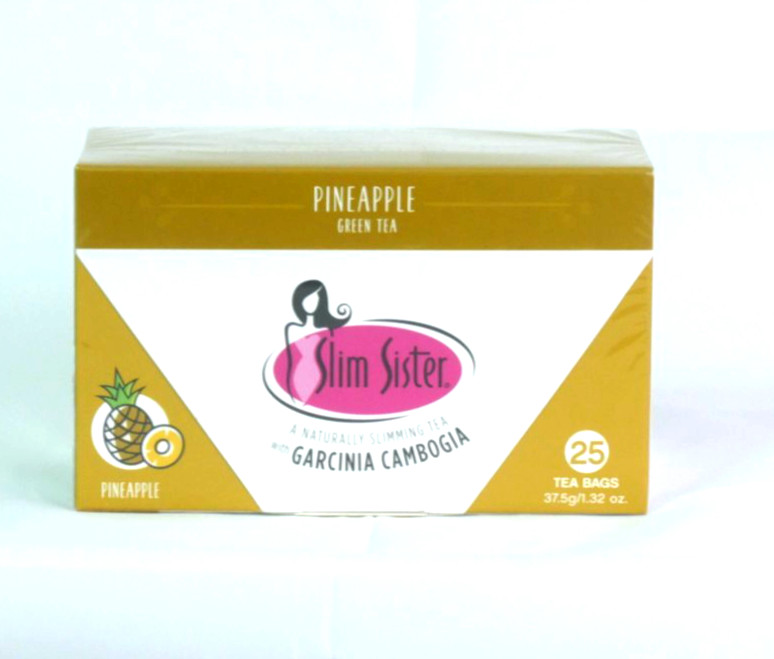 Slim Sister Pineapple Green Tea w/ Garcinia Cambogia 25 Bags Detox BB 01/2028