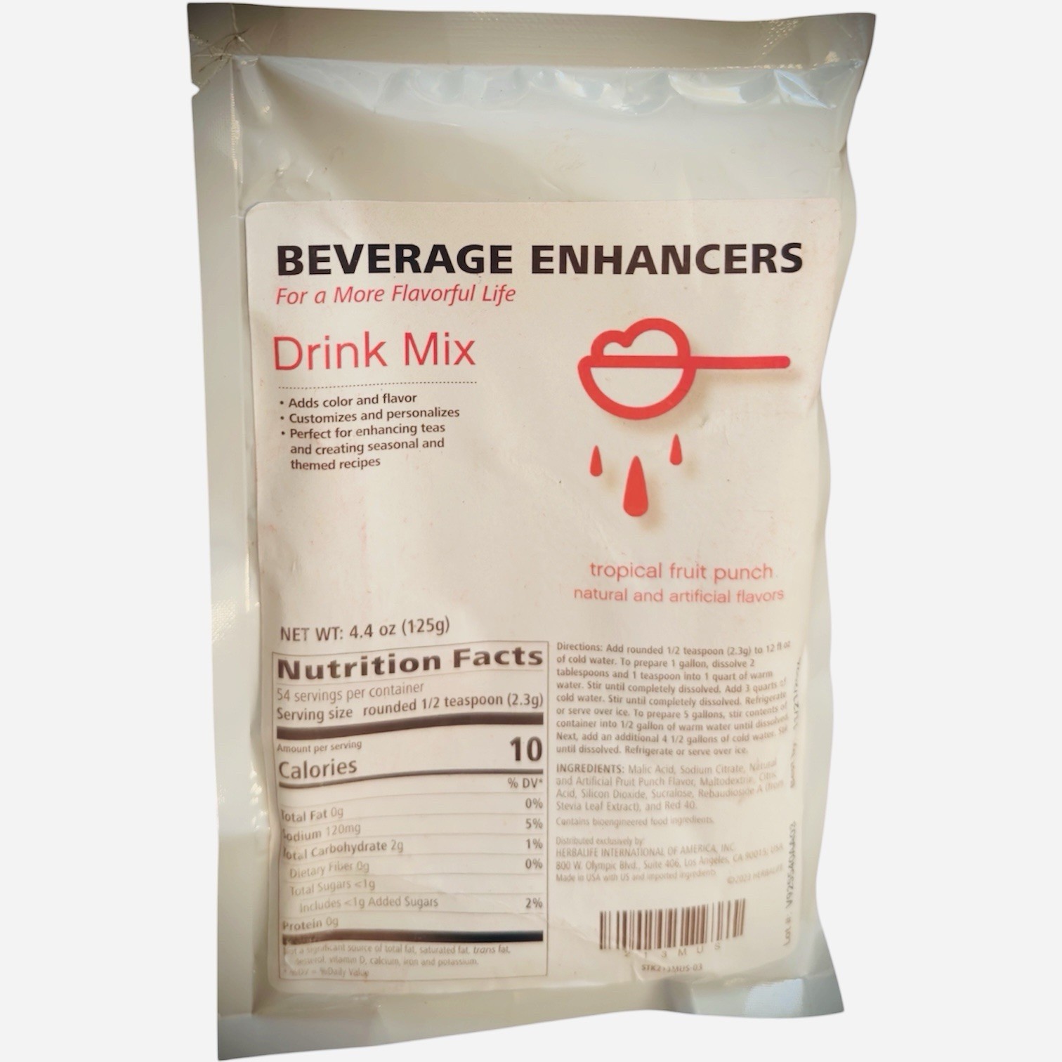 Herbalife Beverage Enhancers Drink Mix – 4.4 Oz – Tropical Fruit Punch