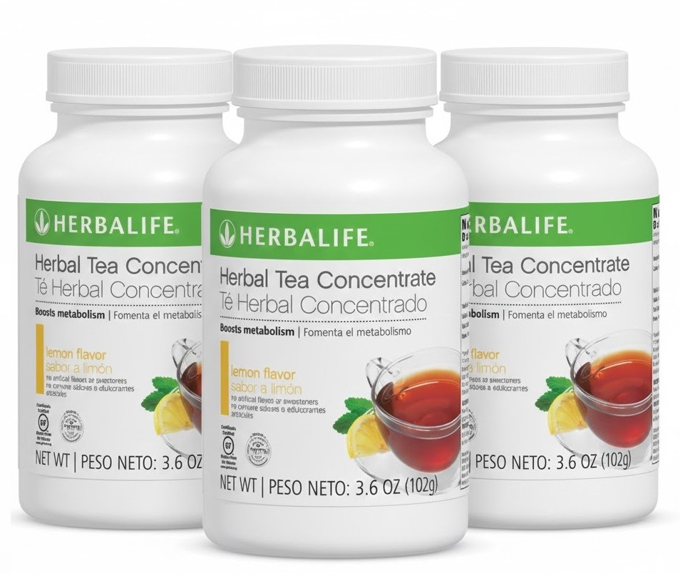 3X Herbalife Tea Concentrate Lemon Flavor 3.6 Oz
