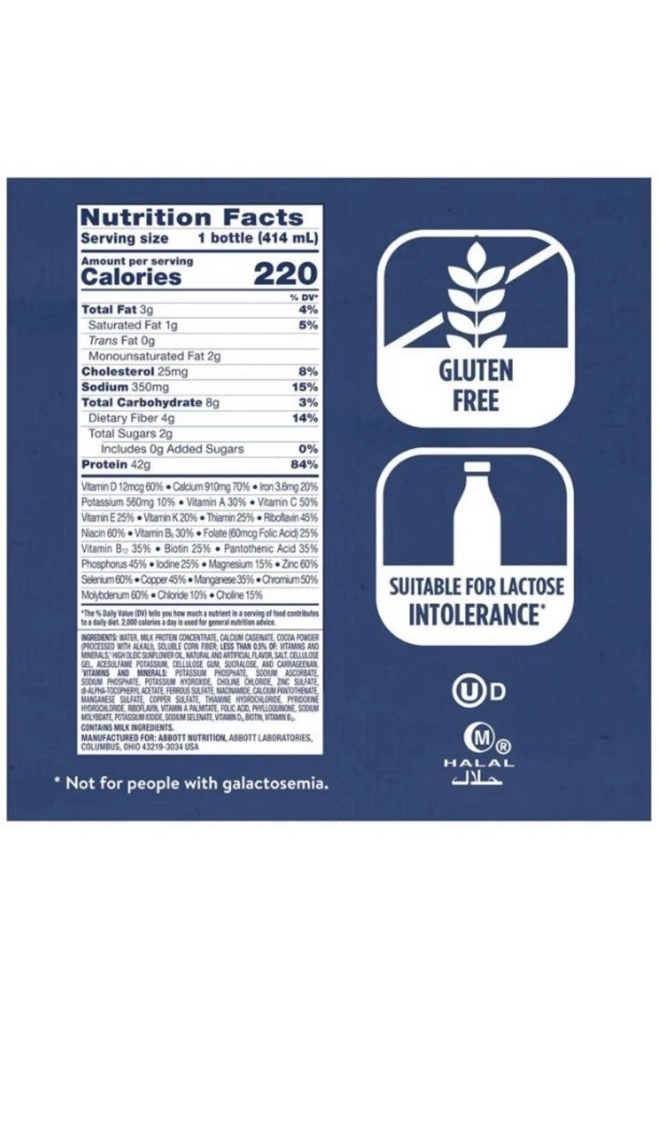 Ensure Max Protein Shake Milk Chocolate Gluten-Free Lactose-Free 12 Count