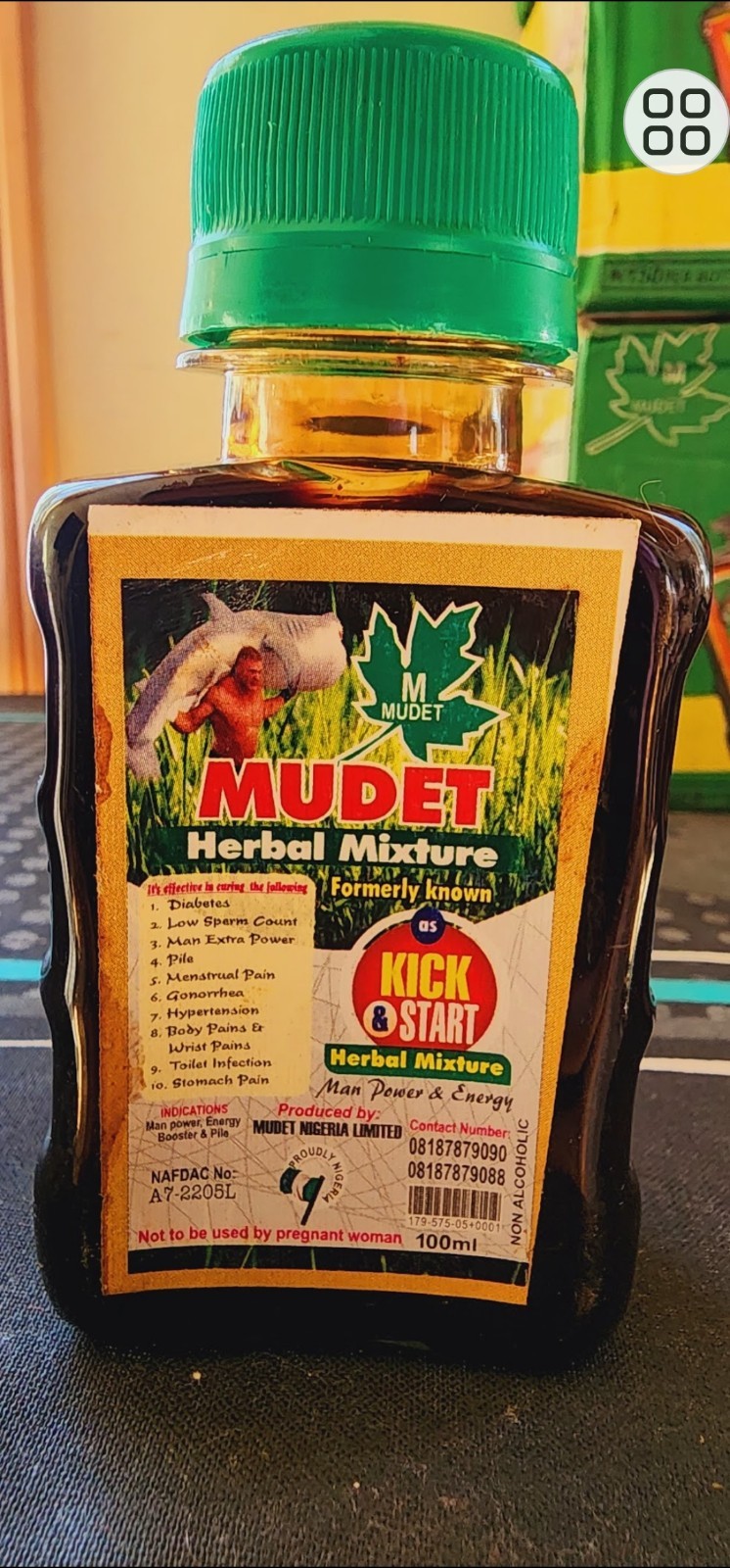 4bottles Mudet Manpower herbal drink, kick and start,