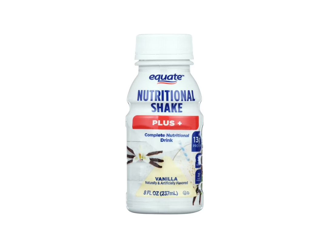 Equate Vanilla Plus Nutritional Shake, 8 fl oz Bottles, Pack of 6