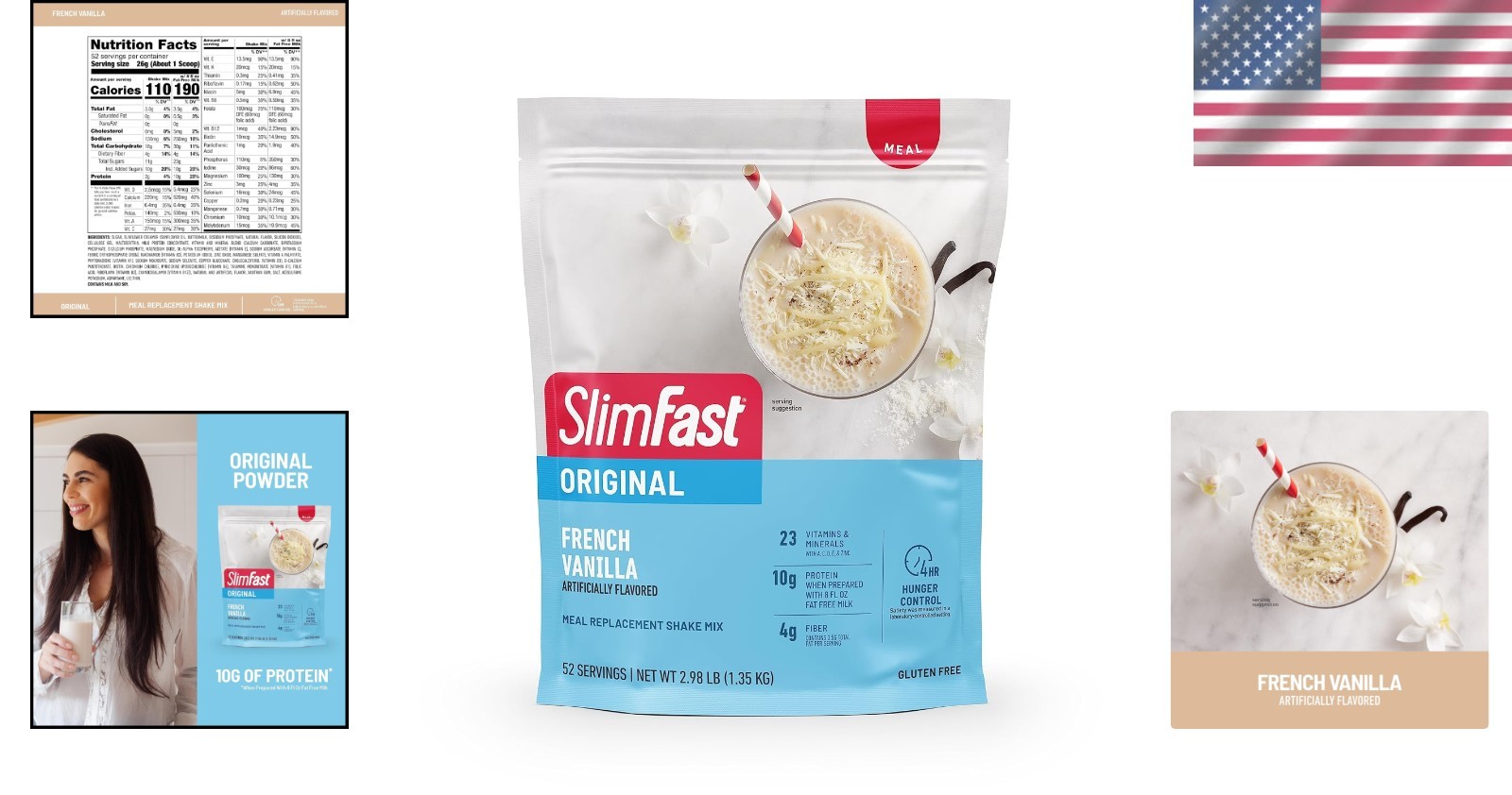 Protein Shake Mix French Vanilla 52 Servings for Weight Loss and Hunger Control