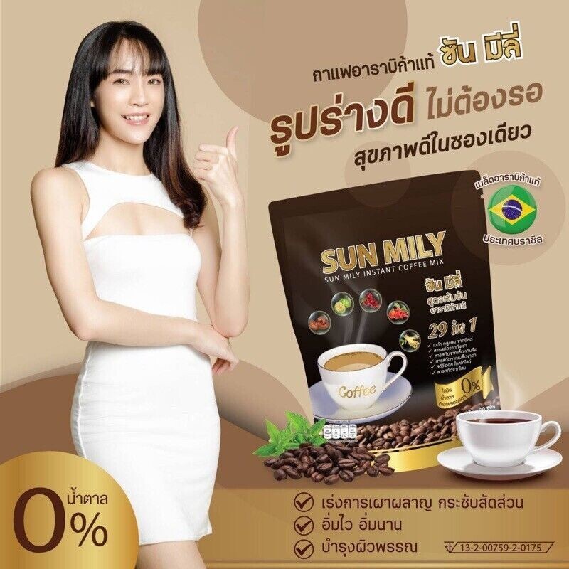 6x Sun Mily Healthy Instant Coffee Weight Control 29 in1 Slender Beautiful Shape