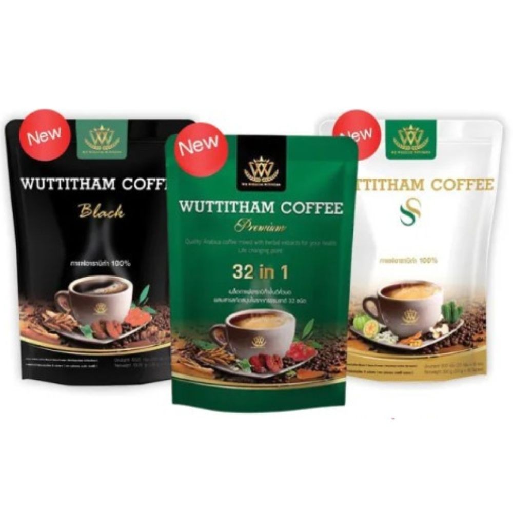 WUTTITHAM Healthy Coffee 3Types Thai Herbal Weight Control Slimming Energy Detox