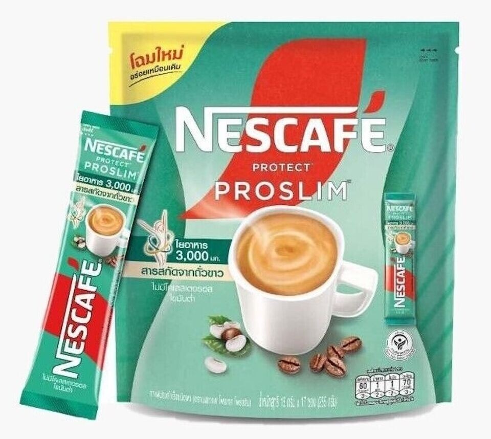 4 XNescafe Proslim Protect Instant Coffee 3in1 Stick Diet Slimming Fiber Low Fat