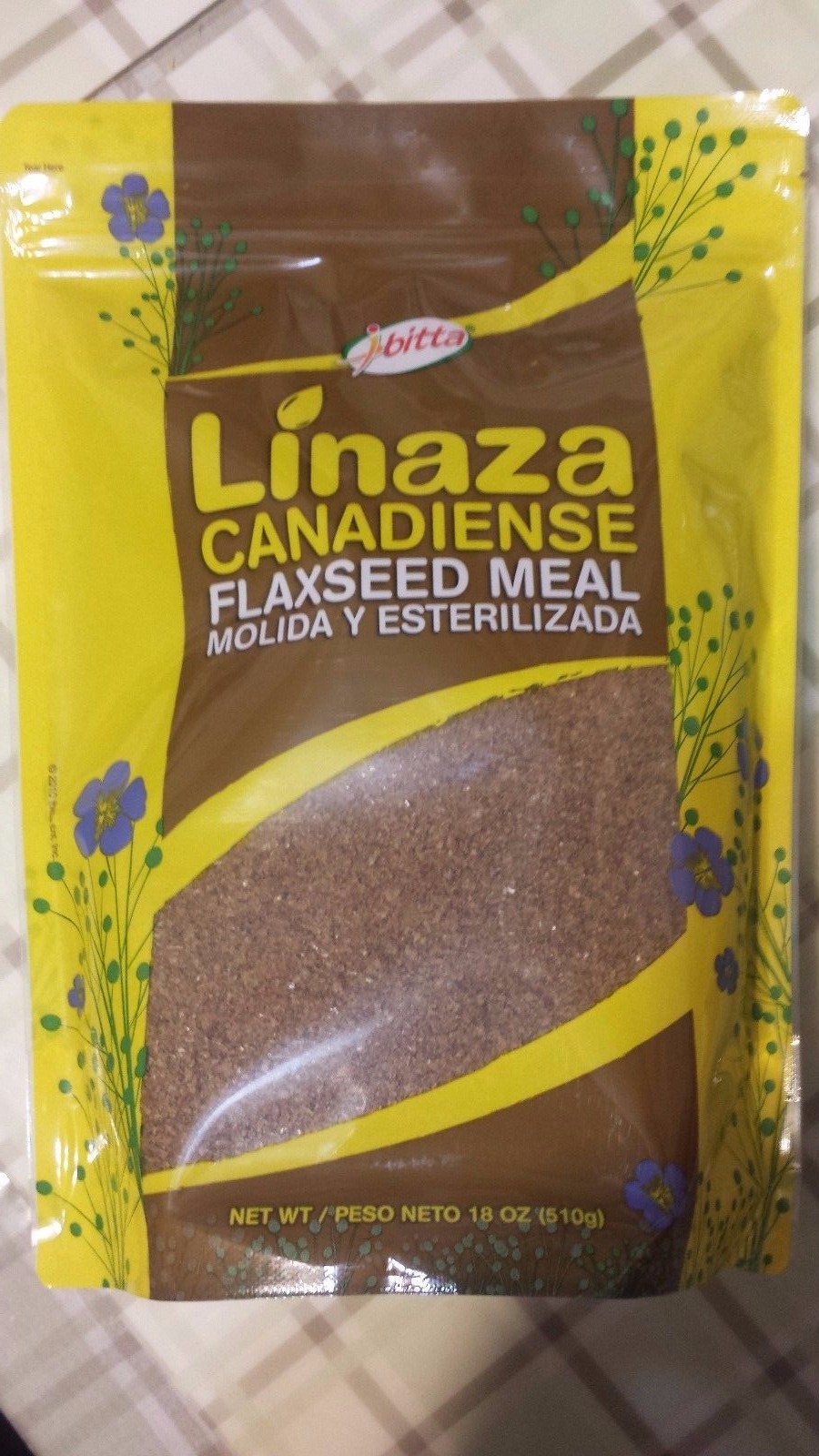 2 Ibitta Flax Seed Meal Linaza Canadiense 18 oz 06/24 Molida Estirilizada Fresh