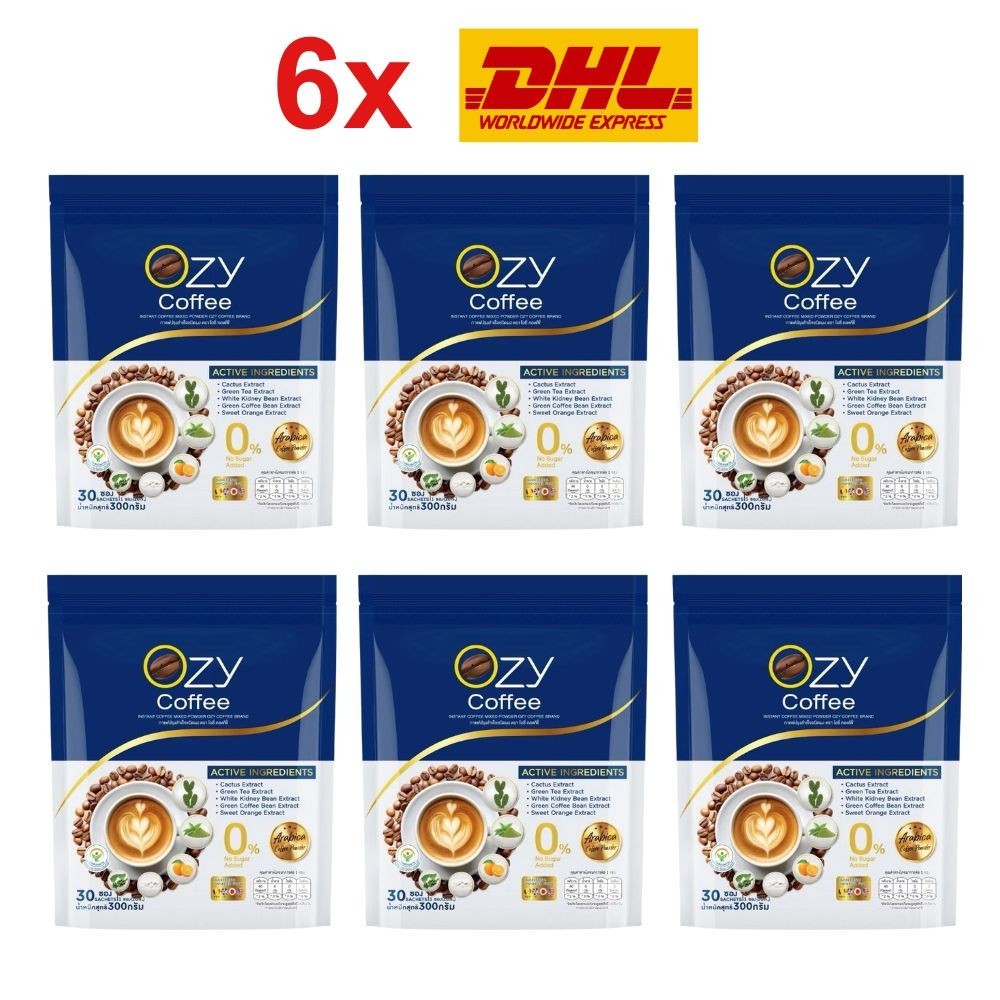 6X Ozy Coffee Instant Coffee Powder Drink Dietary Supplement Weight Management