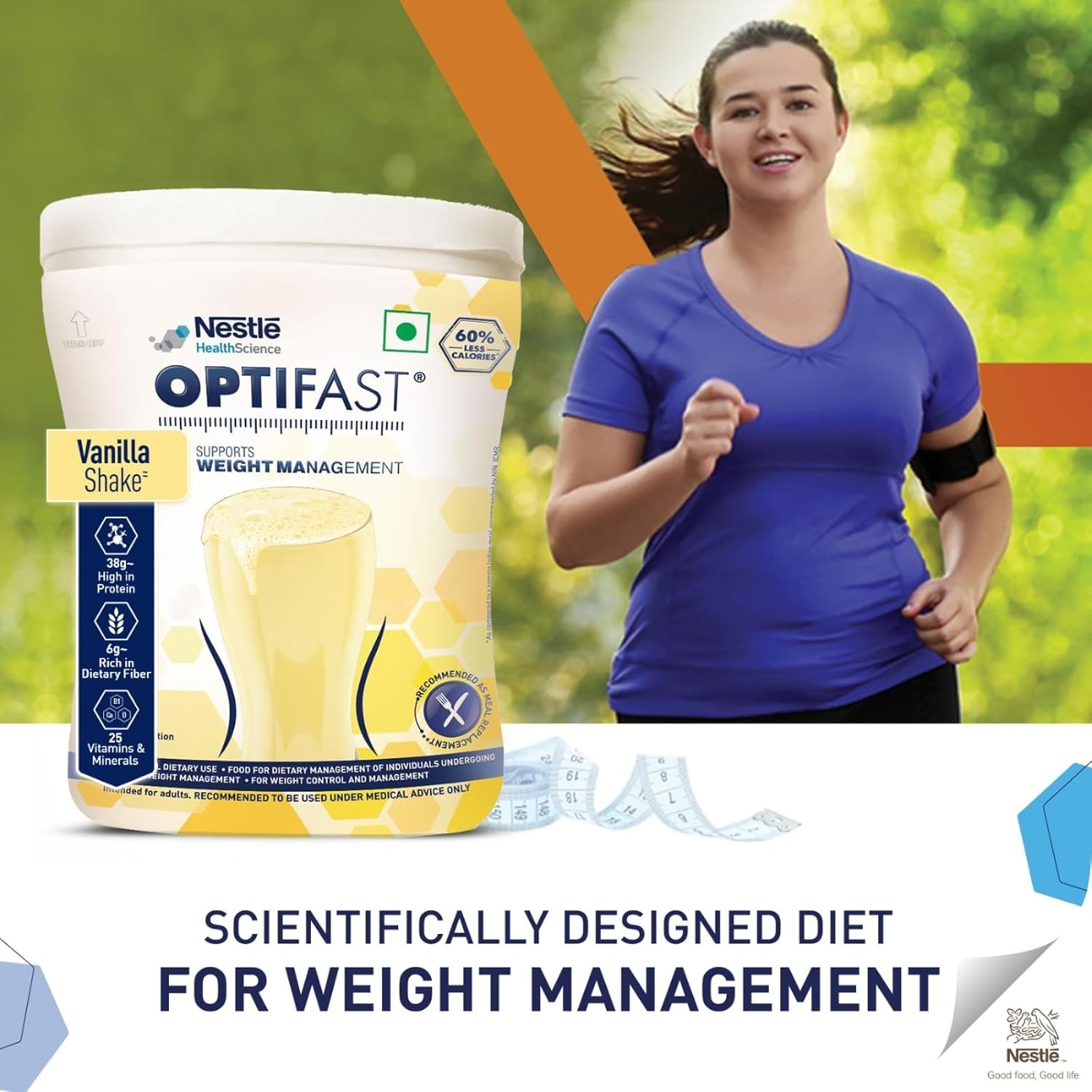 Nestle Optifast Scientifically Designed Weight Loss Diet, 400g Vanilla Flavor