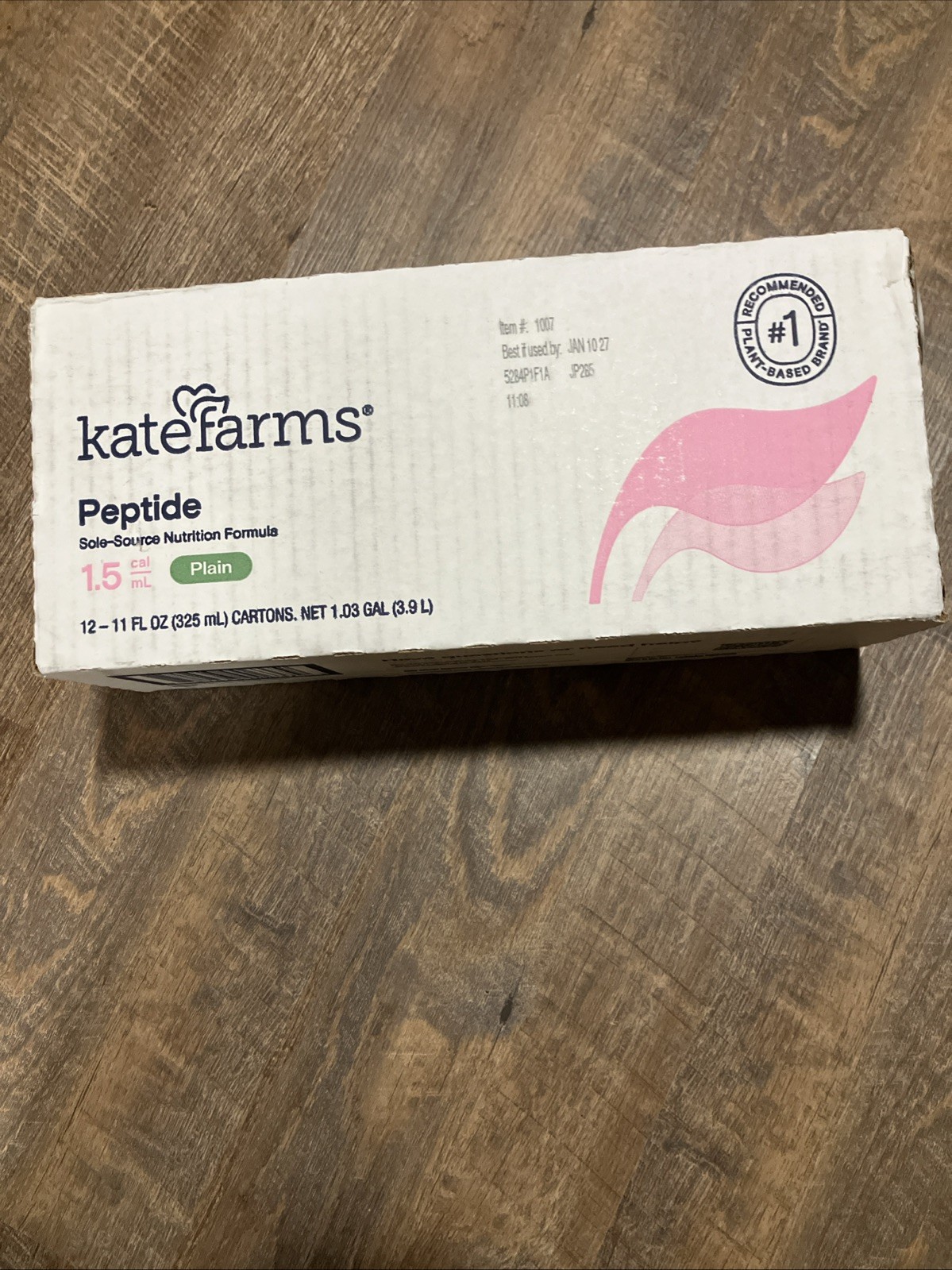 Two cases of 12 (24 Cartons)Kate Farms Peptide 1.5 Adult Nutrition Formula Plain