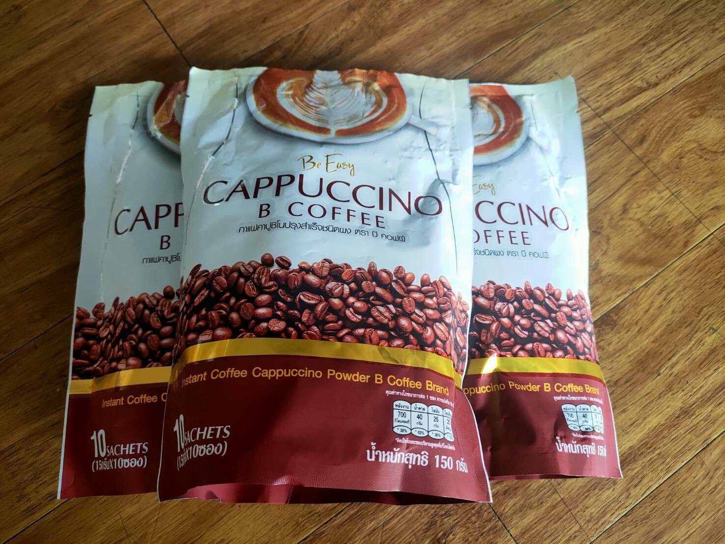 Be Easy Thai Cappuccino B Coffee Drinks Thailand Instant Coffee Powder 6 Packs