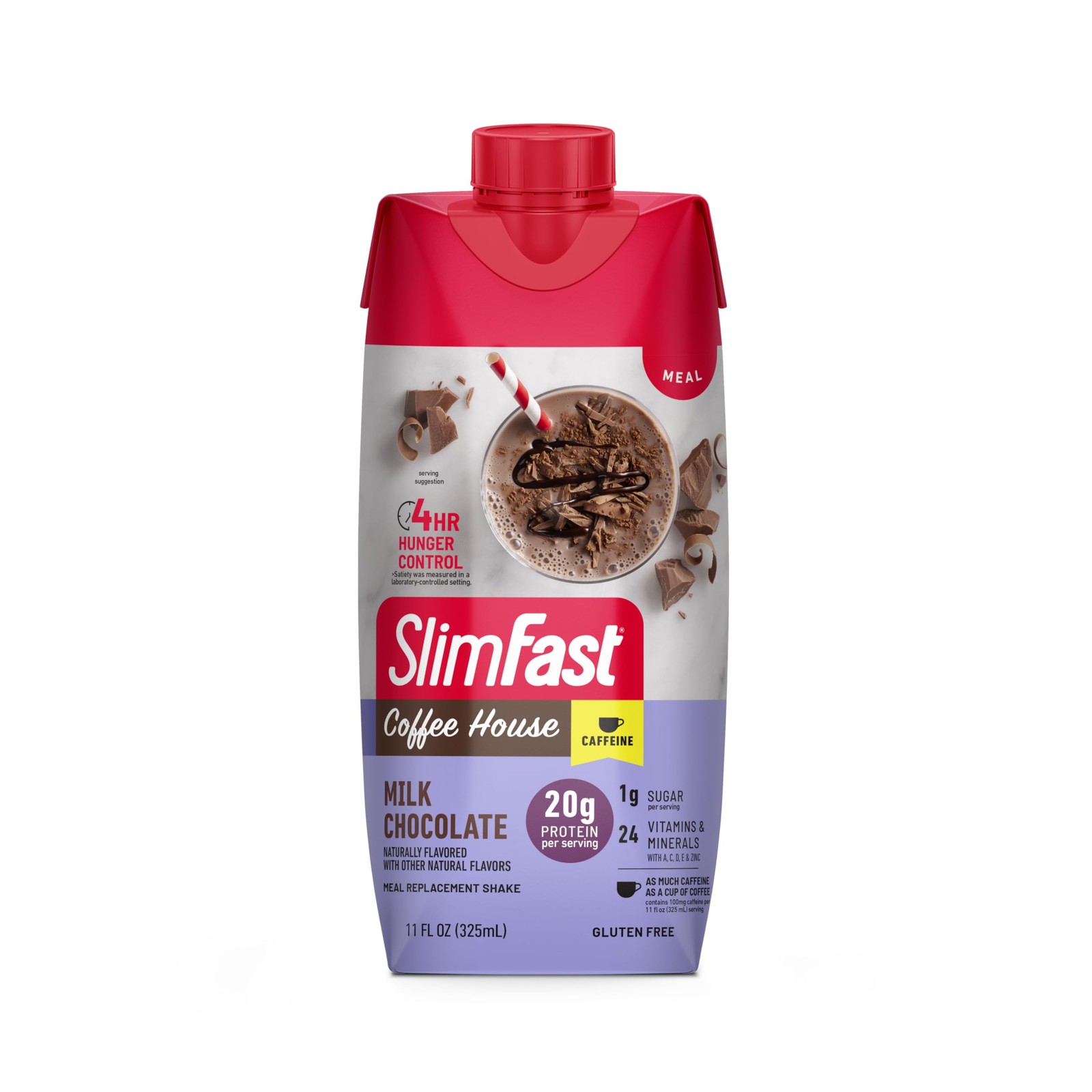 SlimFast Protein Shake, NEW Milk Chocolate- 20g Protein, 11 Fl Oz (Pack of 1)