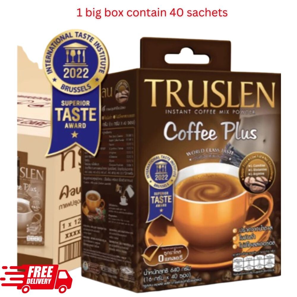 Big Pack Truslen Coffee Plus Instant Coffee Mix Powder 16g x 40 Sachets