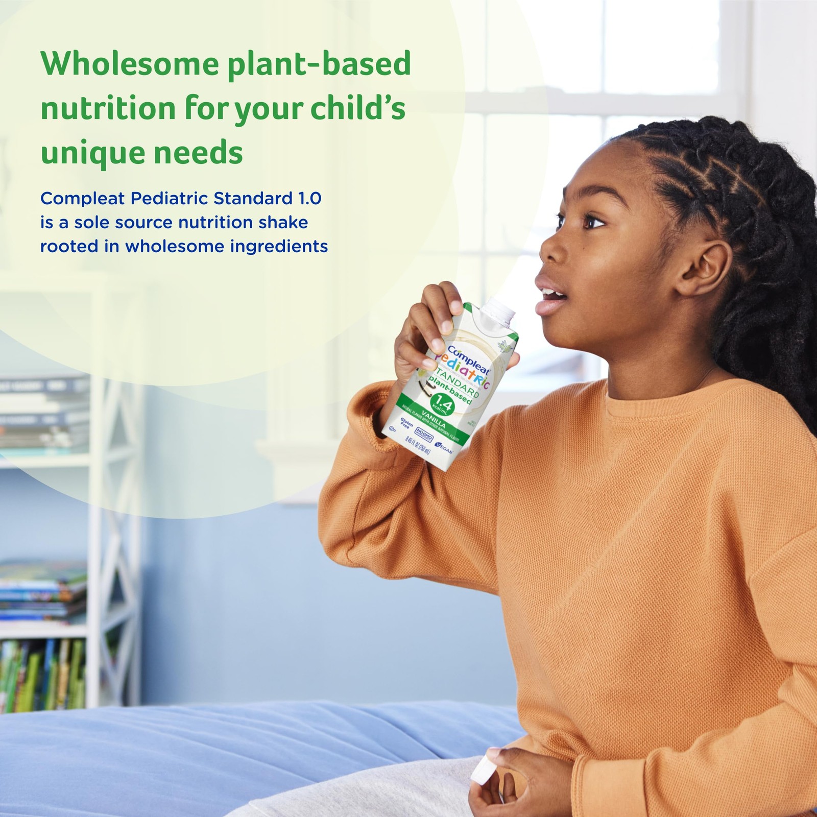 Pediatric Standard 1.0mL, Plant Based Nutritionally Complete Shake, Tube Feed…