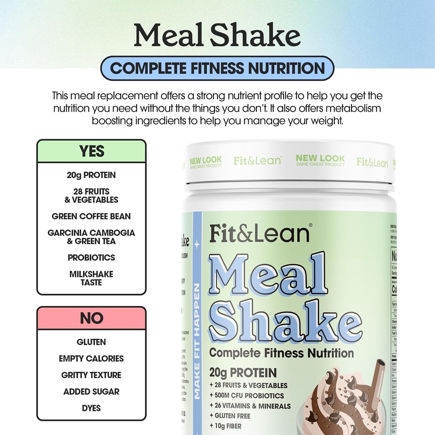 All-Natural Meal Shake: Fat Burning with Probiotics & 26 Essential Vitamins