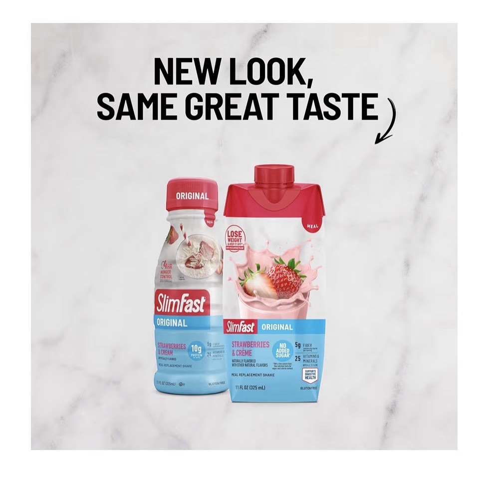 SlimFast Original Strawberries & Crème Meal Replacement Shakes (11 fl.oz 24 pk.)