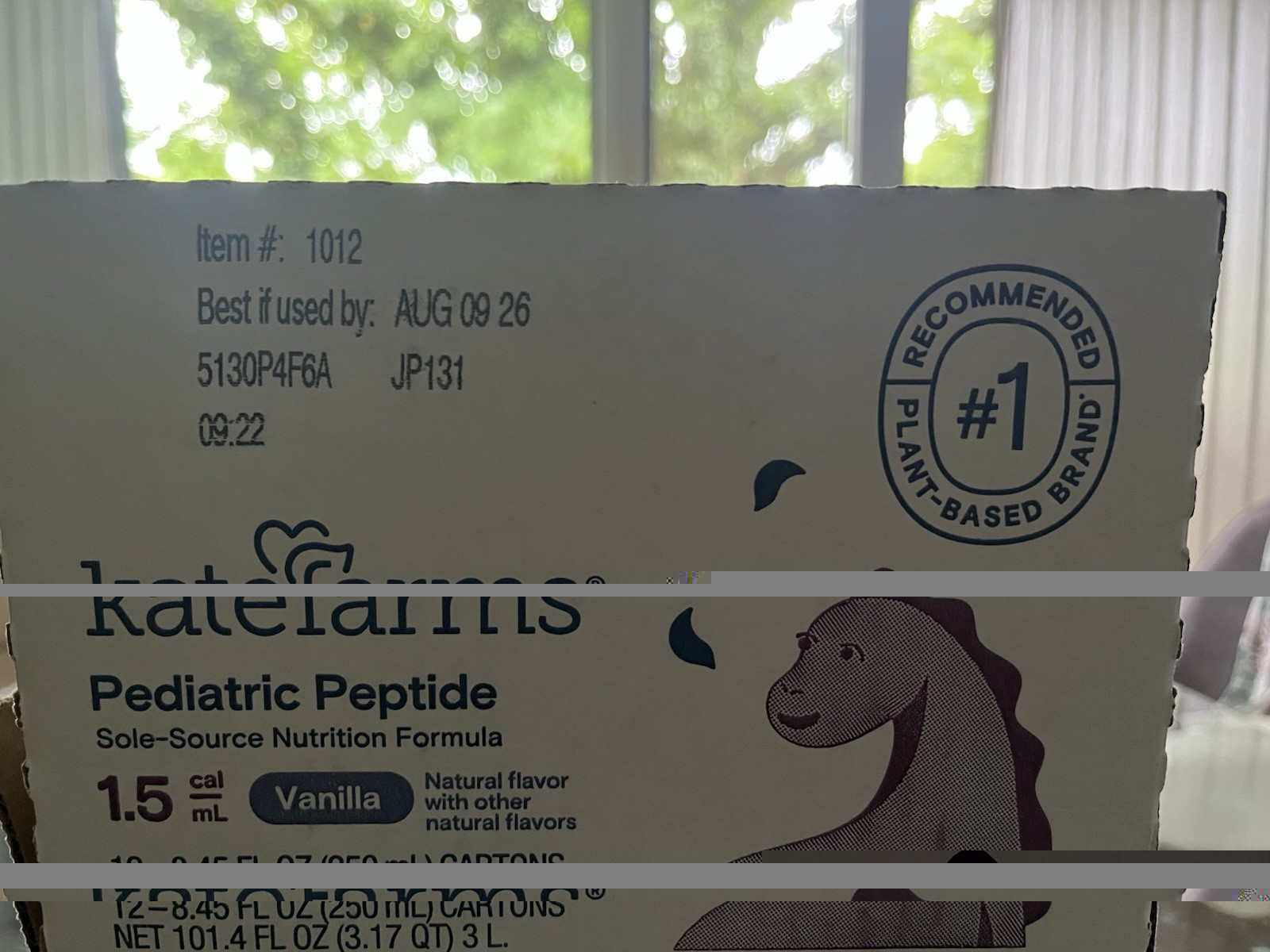 Kate Farms pediatric peptide 1.5 Vanilla, 2 Cases(24 Bottles) (Exp. August 2026)