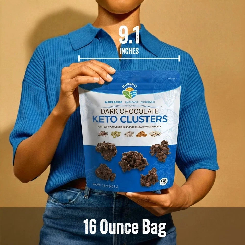 Gourmet Gatherings Dark Chocolate Keto Cluster, 16 oz Great Price
