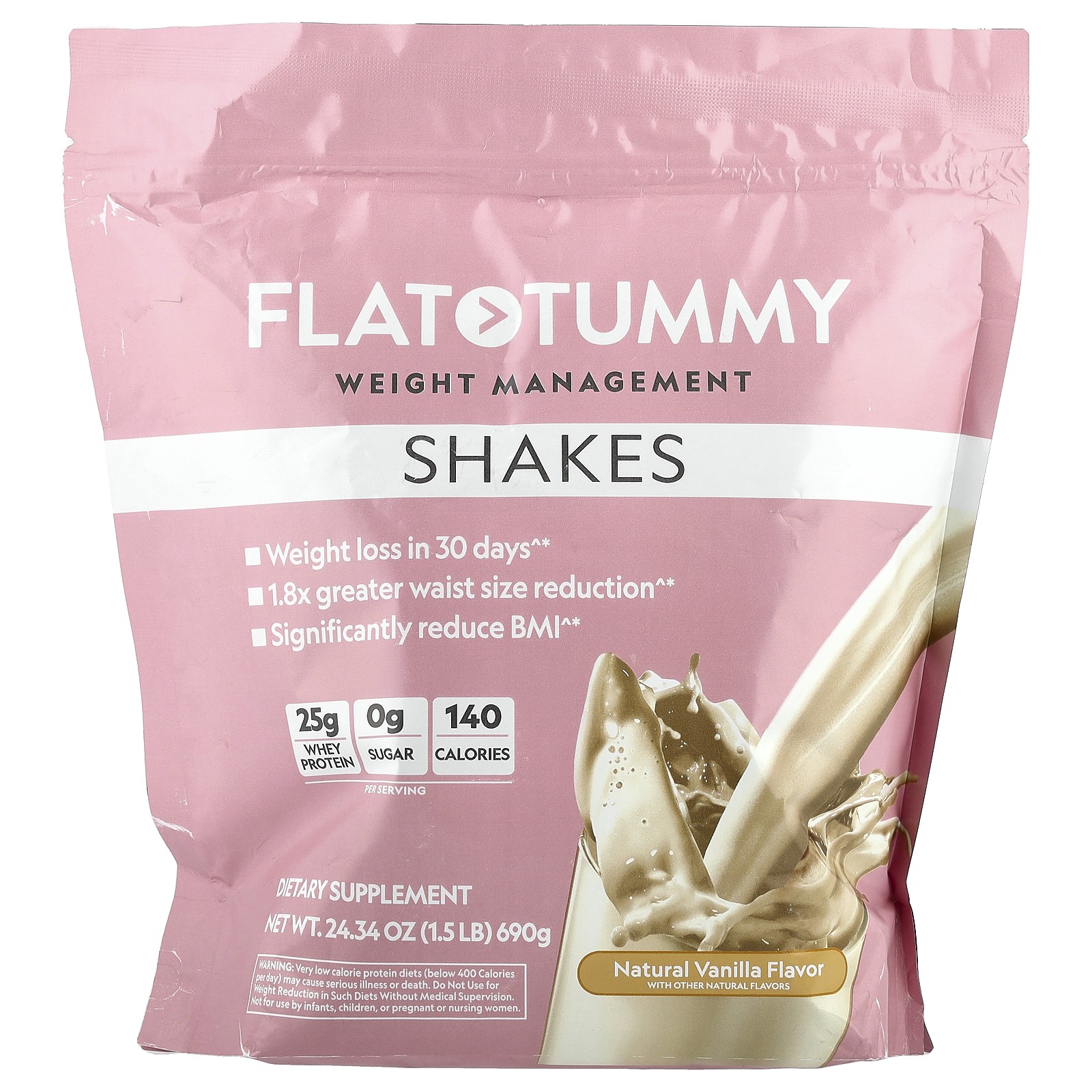 Shakes, Natural Vanilla, 1.5 lb (690 g)