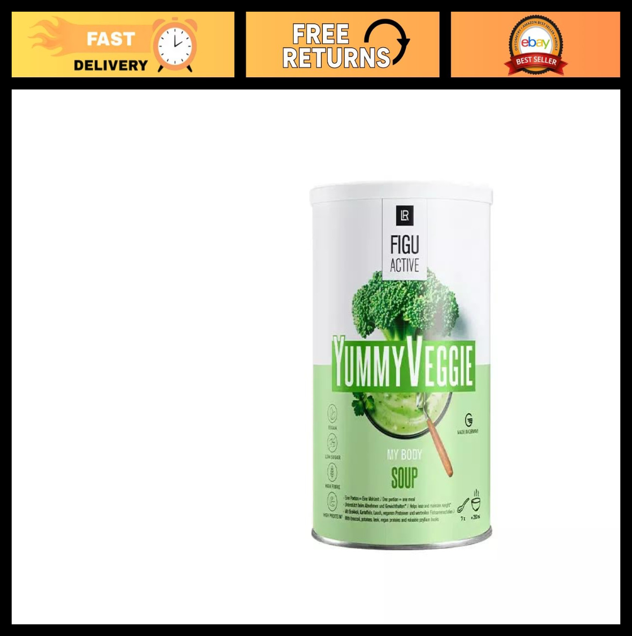 Instant Veggie Soup Weight Control Drink – Healthy Body Shake 488g, Low-Calorie