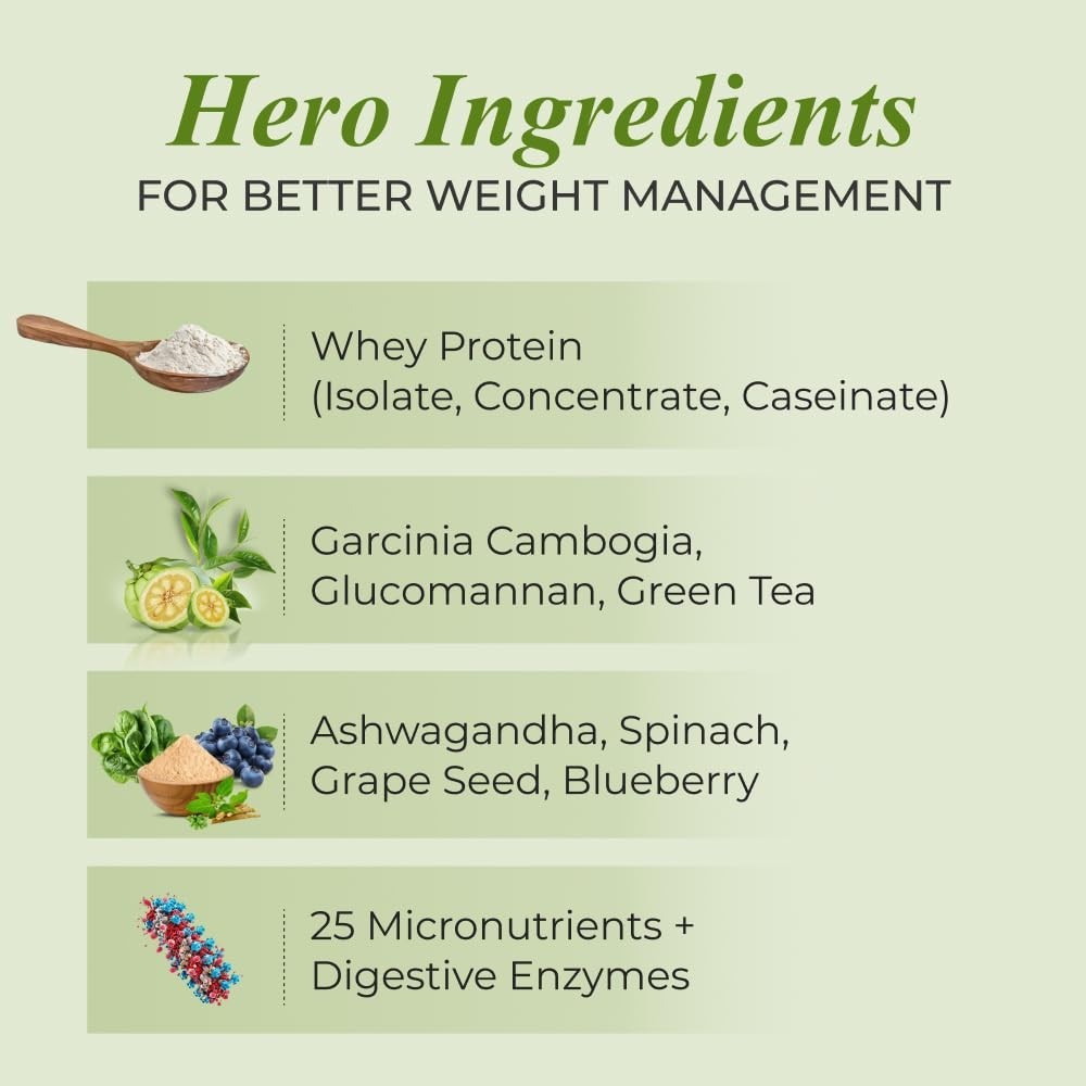Slim Choice Meal Replacement Protein Shake for Weight Loss- 500gm Vanilla Flavor