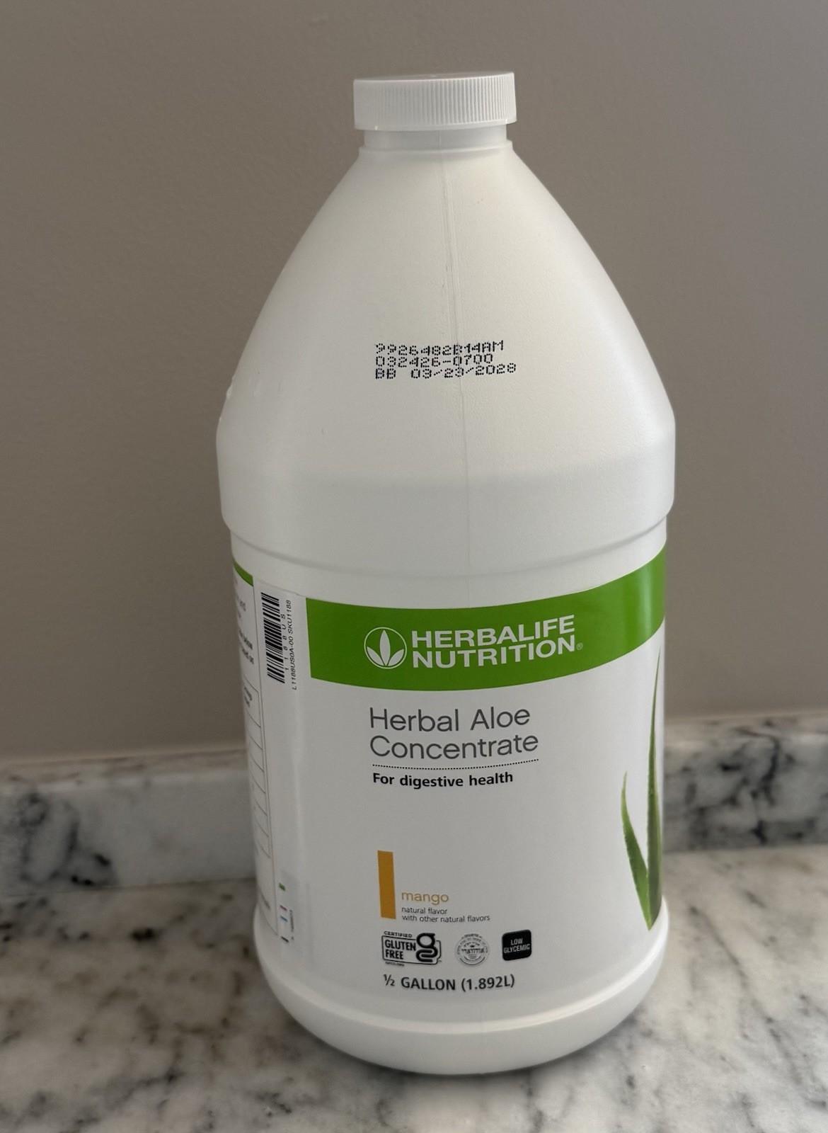 Herbal Aloe Concentrate Mango Flavor 1/2 Gallon