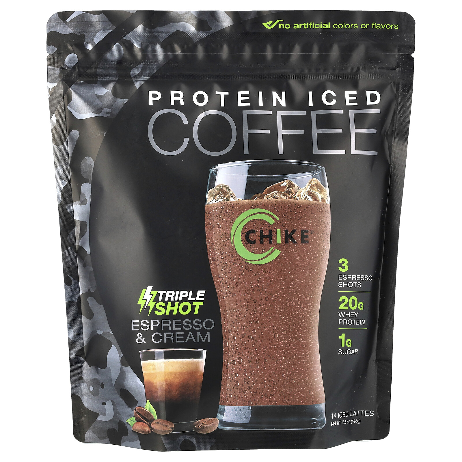 Protein Iced Coffee, Triple Shot, Espresso & Cream, 15.8 oz (448 g)
