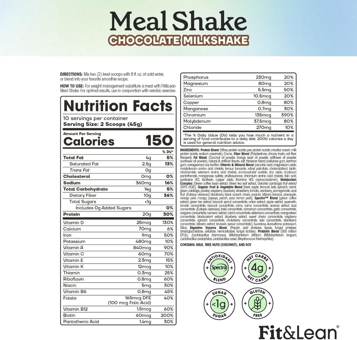Delicious Chocolate Meal Replacement with 500 Million Probiotics & Anti-Oxidants