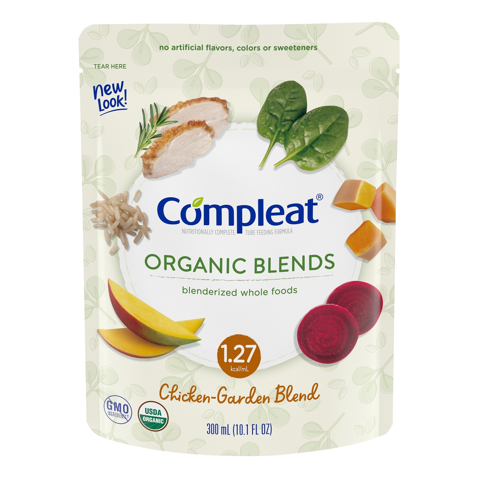Compleat Organic Blends Blenderized Tube Feeding Chicken-Garden 10.1 oz 24 Ct