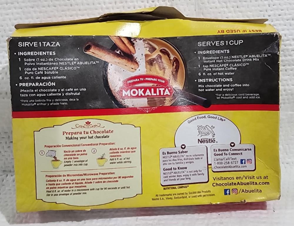Abuelita Mexican Style Instant Hot Chocolate Drink Mix BB 10/24
