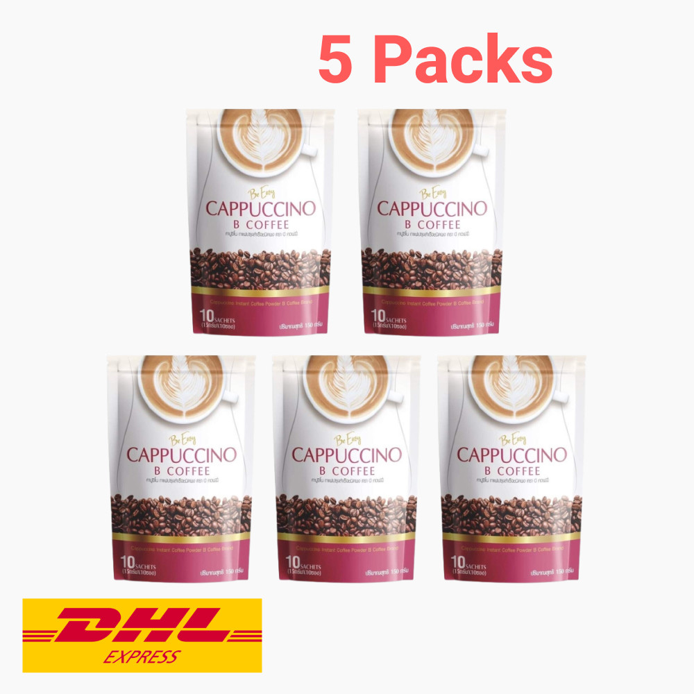 5x Be Easy Cappuccino B Coffee Instant Weight Management Detox Fit Shape