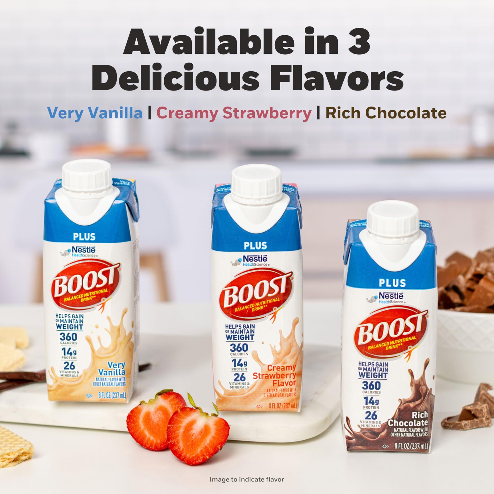 BOOST Plus Nutritional Drink, Very Vanilla, 8 fl oz 8 Fl Oz (Pack of 24)