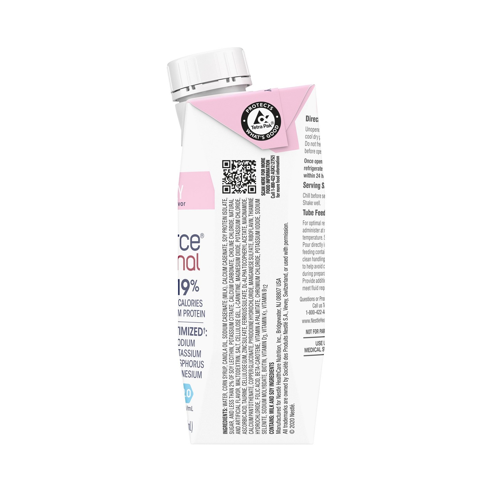 Nestle Novasource Renal Nutritionally Complete Formula Strawberry 8 oz 24 Ct