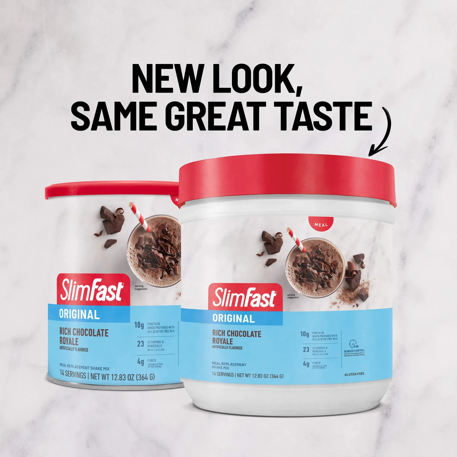 Pack 3 SlimFast Original Meal Replacement Powder, Rich Chocolate Royale, 10/27