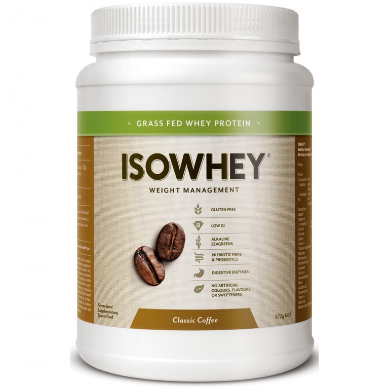 Isowhey Classic Coffee Powder 672G Weight Management Fibre Gluten Free