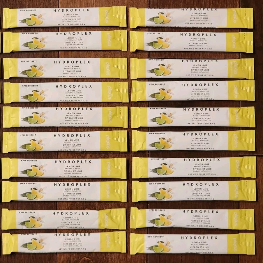 Plexus Hydroplex Electrolyte Drink Mix Lemon Lime New 20 Single Serve Packets