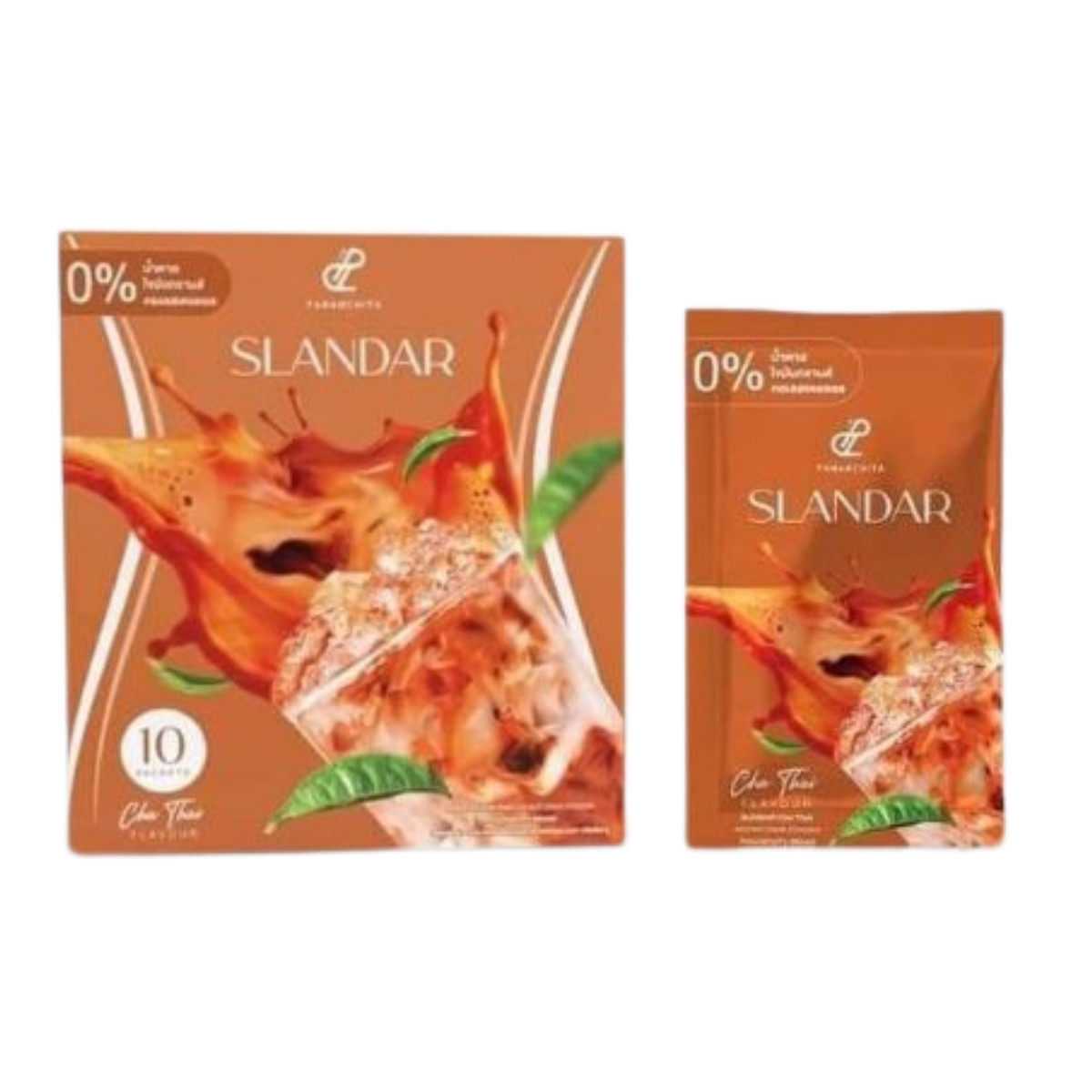 Cha Thai Slandar Drink Tea Weight Control 0% Sugar Trans Fat Cholesterol x 3