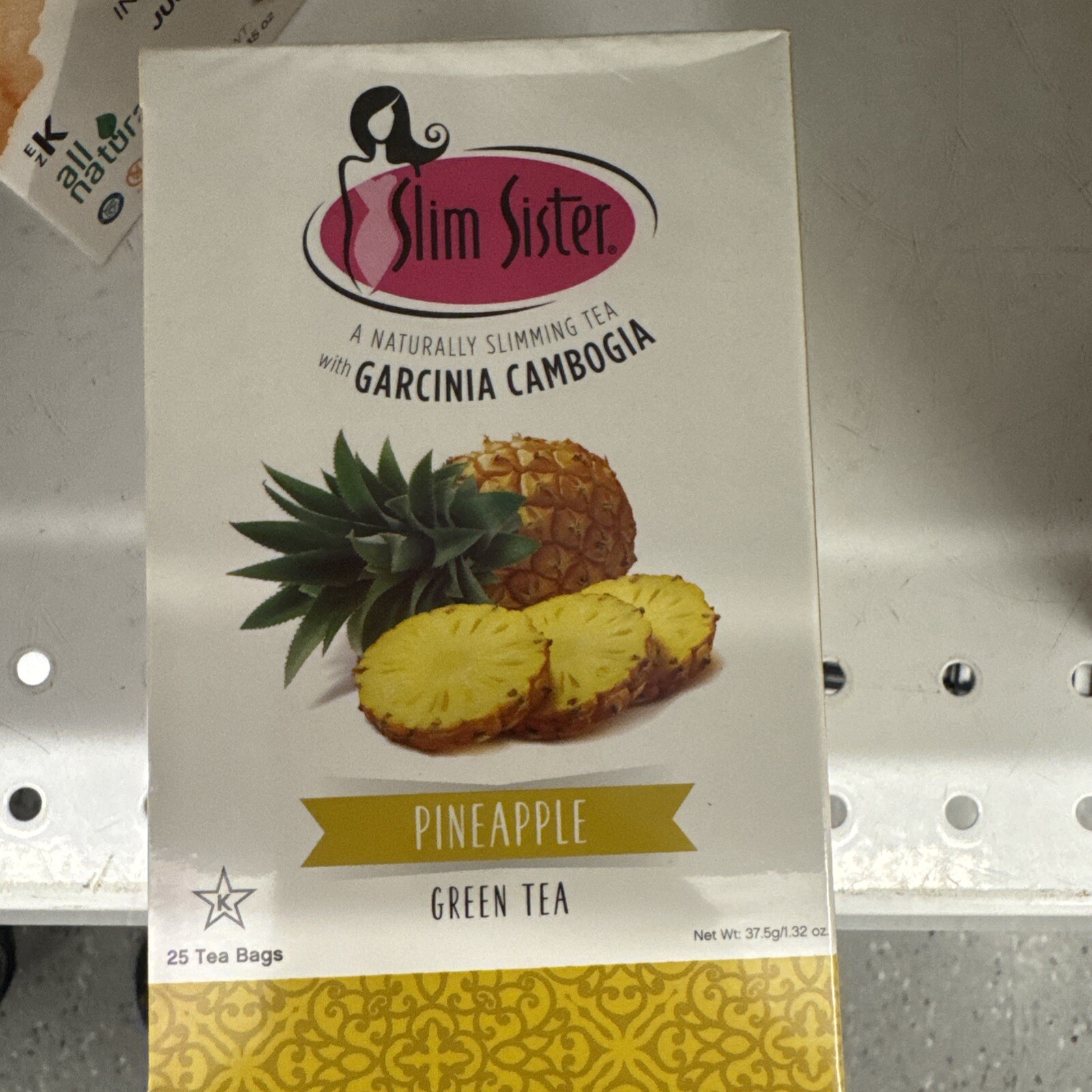 Slim Sister PINEAPPLE GREEN TEA WITH GARCINIA CAMBOGIA 25 Tea Bags