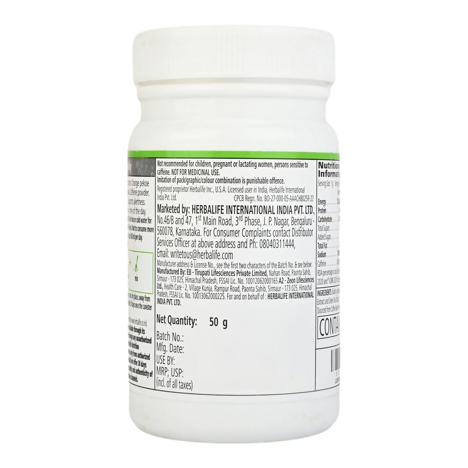 Nutrition Natural Tulsi Afresh Energy Drink Mix, 50 grams