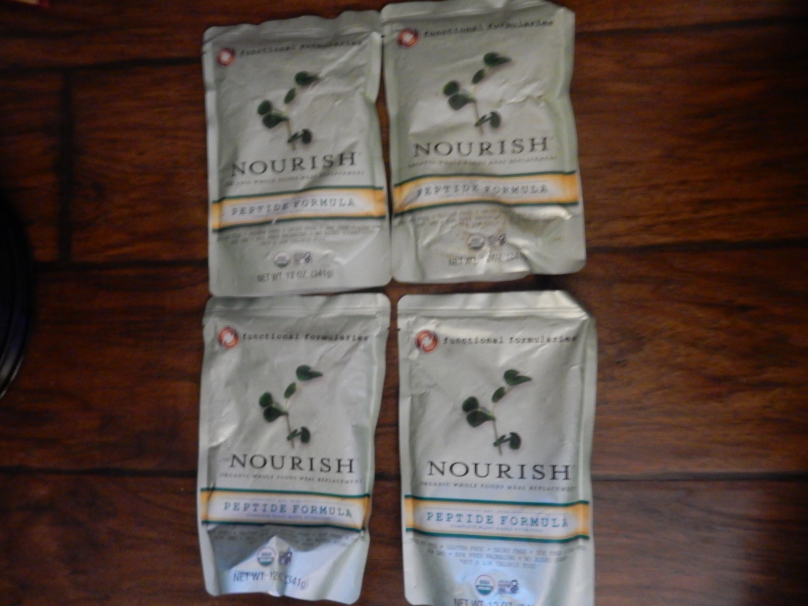 4 Pouches Nourish Peptide Tube Feeding Functional Formula 12oz Each Exp 4/28/27
