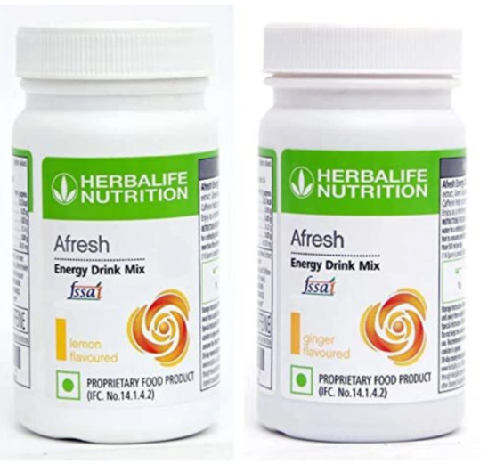 Herbalife Nutrition Afresh Energy Drink Mix Powder Lemon & Ginger 100g pack Of 2